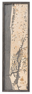 Naples Wood Carved Topographic Depth Chart