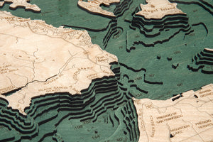 Golden Gate / San Francisco Topographic Depth Chart Map