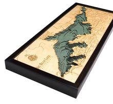 Big Bear Lake Wood Carved Topographic Depth Chart/Map