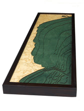 Malibu Wood Carved Topographical Depth Chart/Map