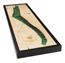 Lake Skaneateles Wood Carved Topographic Depth Chart/Map
