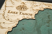 Lake Tahoe 2 Dimension Depth Wood Map