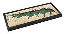 Grapevine Lake, TX Wood Carved Topographic Map