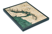 Salish Sea Wood Carved Topographical Map