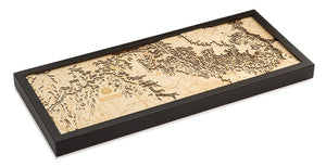 Grand Canyon Wood Carved Topographic Depth Chart/Map