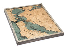 San Francisco/Bay Area Wood Carved Topographic Depth Chart/Map