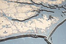 Outer Banks, North Carolina UV Nautical Wood Chart, Large, 24.5" x 31"