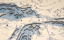 Great Lakes UV Nautical Wood Chart, Large, 24.5" x 31"