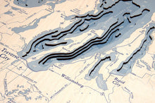 Northwest Michigan UV Nautical Wood Chart, Large, 24.5" x 31"