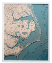 Outer Banks, North Carolina UV Nautical Wood Chart, Large, 24.5" x 31"