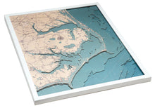 Outer Banks, North Carolina UV Nautical Wood Chart, Large, 24.5" x 31"