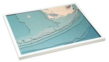 Florida Keys, UV Nautical Wood Chart, Large, 24.5" x 31"
