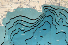 Lake Tahoe UV Nautical Wood Chart, Large, 24.5" x 31"