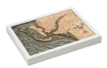 Fort Myers Wood Carved Topographic Depth Chart/Map