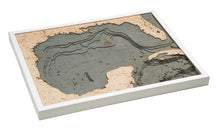 Gulf of Mexico Wood Carved Topographic Map