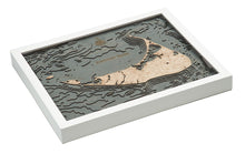 Nantucket Wood Carved Topographic Depth Chart/Map