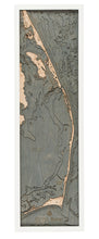 Outer Banks, North Carolina Wood Carved Topographic Depth Chart/Map