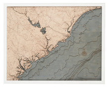 South Carolina Coast Topographic Depth Chart/Map