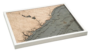 South Carolina Coast Topographic Depth Chart/Map