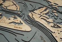 Siesta Key Wood Carved Topographic Depth Chart/Map