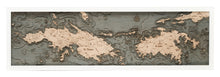 Virgin Islands Wood Carved Topographic Depth Chart/Map