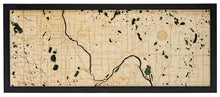 Minneapolis St. Paul Wood Carved Topographic Depth Chart/Map