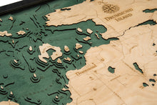 Drummond Island Wood Carved Topographical Depth Chart/Map