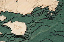 Flathead Lake Montana Topographic Depth Chart Map