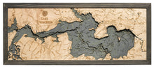 Lake Livingston Wood Carved Topographic Depth Chart/Map
