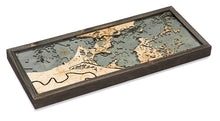 New Orleans Wood Carved Topographic Depth Chart/Map