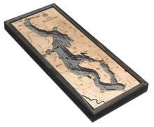Lake Washington Wood Carved Topographic Map