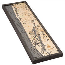 Naples Wood Carved Topographic Depth Chart