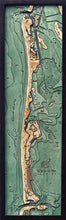 Longboat Key, Florida Wood Carved Topographic Depth Chart/Map