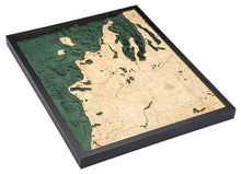 Michigan Route M22 Michigan Wood Carved Topographic Depth Chart/Map