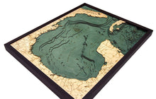 Gulf of Mexico Wood Carved Topographic Map