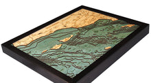 Santa Barbara/Channel Islands Wood Carved Topographic Depth Chart/Map