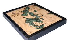 Arbutus, Traverse City Wood Carved Topographic Depth Chart/Map