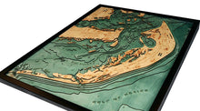 Sanibel Island Wood Carved Topographic Depth Chart/Map