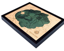 Crater Lake Wood Carved Topographic Depth Chart/Map
