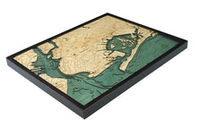 Brooklyn, NY Wood Carved Topographic Depth Chart/Map