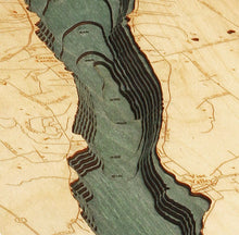 Canandaigua Lake, NY Wood Carved Topographic Depth Chart/Map