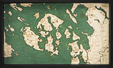 San Juan Islands, WA Wooden Topographical Serving Tray