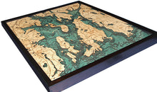 Narragansett Bay & Newport, RI Wood Carved Topographic Depth Chart/Map