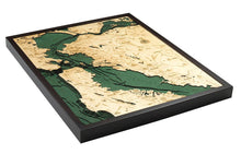 San Francisco/Bay Area Wood Carved Topographic Depth Chart/Map