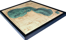 Higgins Lake, Michigan Wood Carved Topographic Map