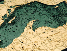 Lake Superior Wood Carved Topographic Depth Chart/Map