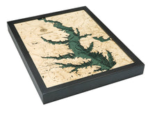 Lake Conroe, TX Wood Carved Topographic Depth Chart/Map