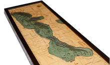 Lake Geneva, WI Wood Carved Topographic Depth Chart/Map