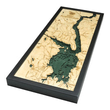Great Sacandaga Lake Wood Carved Topographic Depth Chart/Map