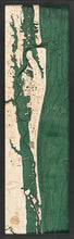 Saint Augustine Wood Carved Topographic Depth Map